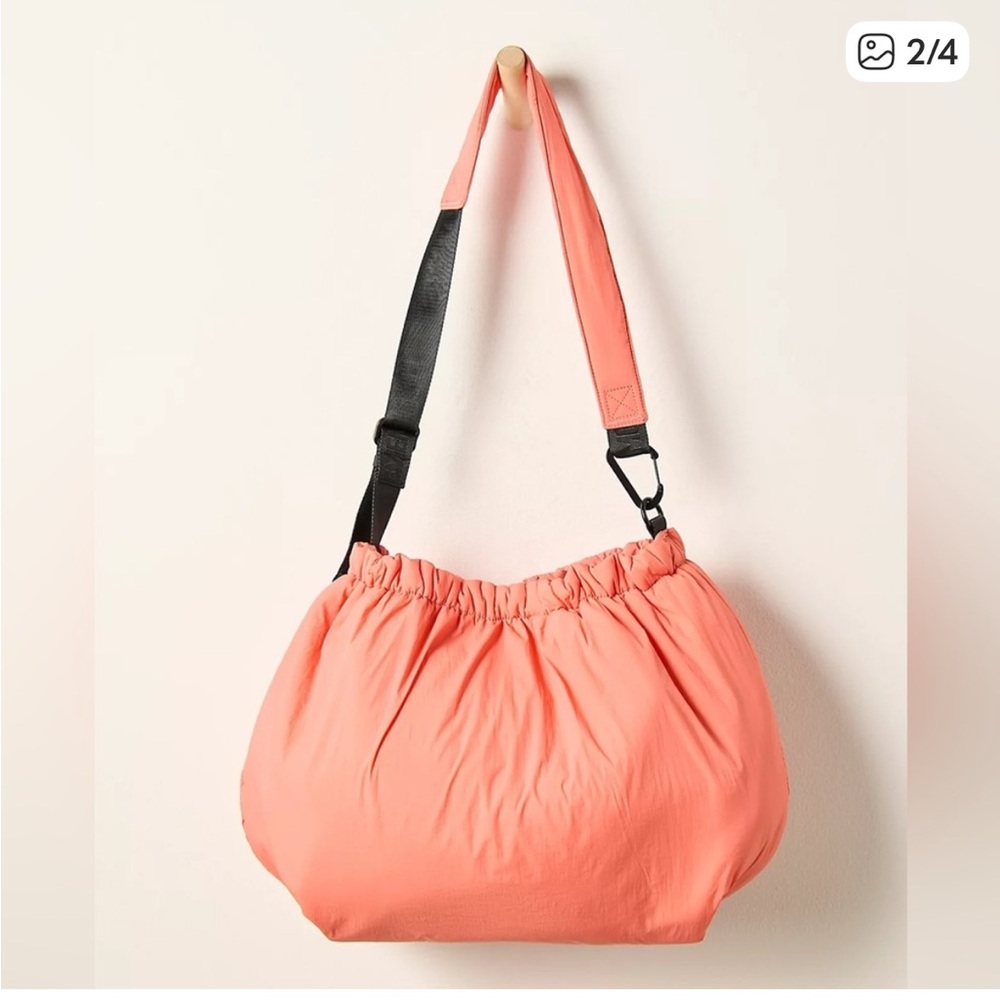 Free People coral/red Rest Day Shoulder Bag NWT